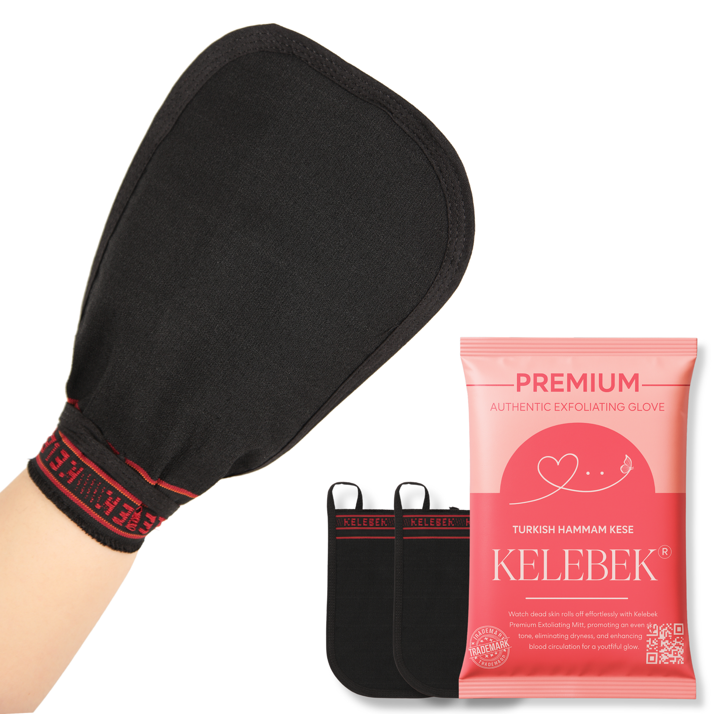 Set of 10 - Kelebek Turkish Hammam Kese Exfoliating Glove Mitt