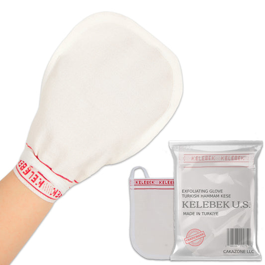 [2 Stück Medium] Kelebek Premium Natürliche Peelinghandschuhe, Türkisches Hammam Kese, Original Peelinghandschuh, Körperpeeling für Männer und Frauen 