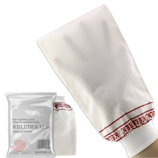 (2 Stück, mittelgroß) Kelebek Premium-Peelinghandschuhe aus natürlichem Material, türkisches Hammam-Kese, Original-Peelinghandschuh, Körperpeeling für Männer und Frauen 