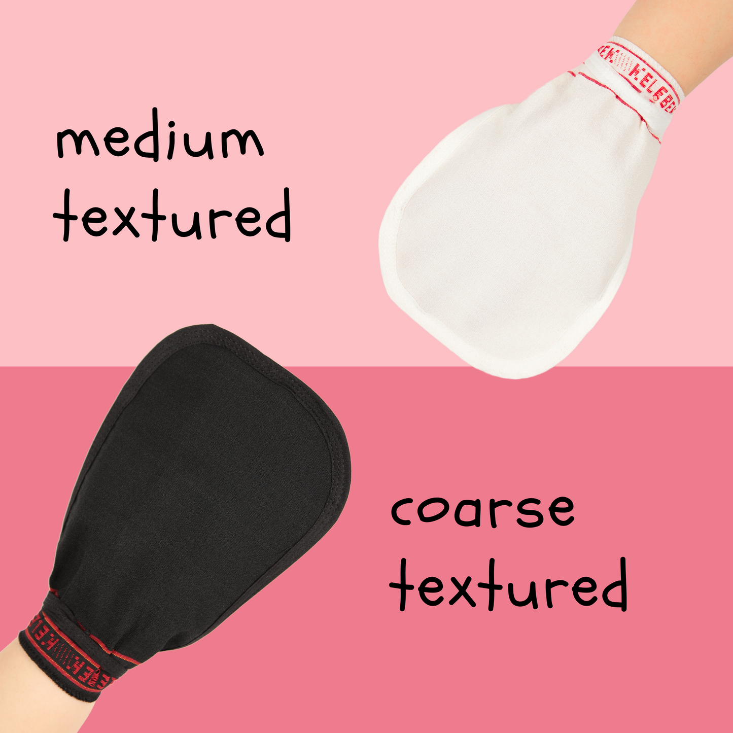 (4 Stück, mittelgroß) Kelebek Premium-Peelinghandschuhe aus natürlichem Material, türkisches Hammam-Kese, Original-Peelinghandschuh, Körperpeeling für Männer und Frauen 