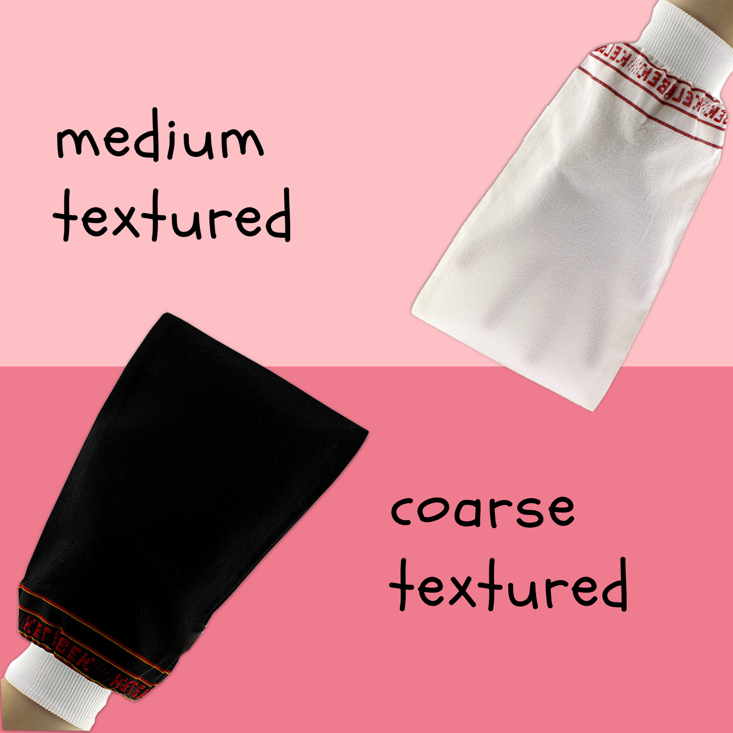 [2 Count Rough] Kelebek Premium Natürliche Peelinghandschuhe, Türkisches Hammam Kese, Original Peelinghandschuh, Körperpeeling für Männer und Frauen 